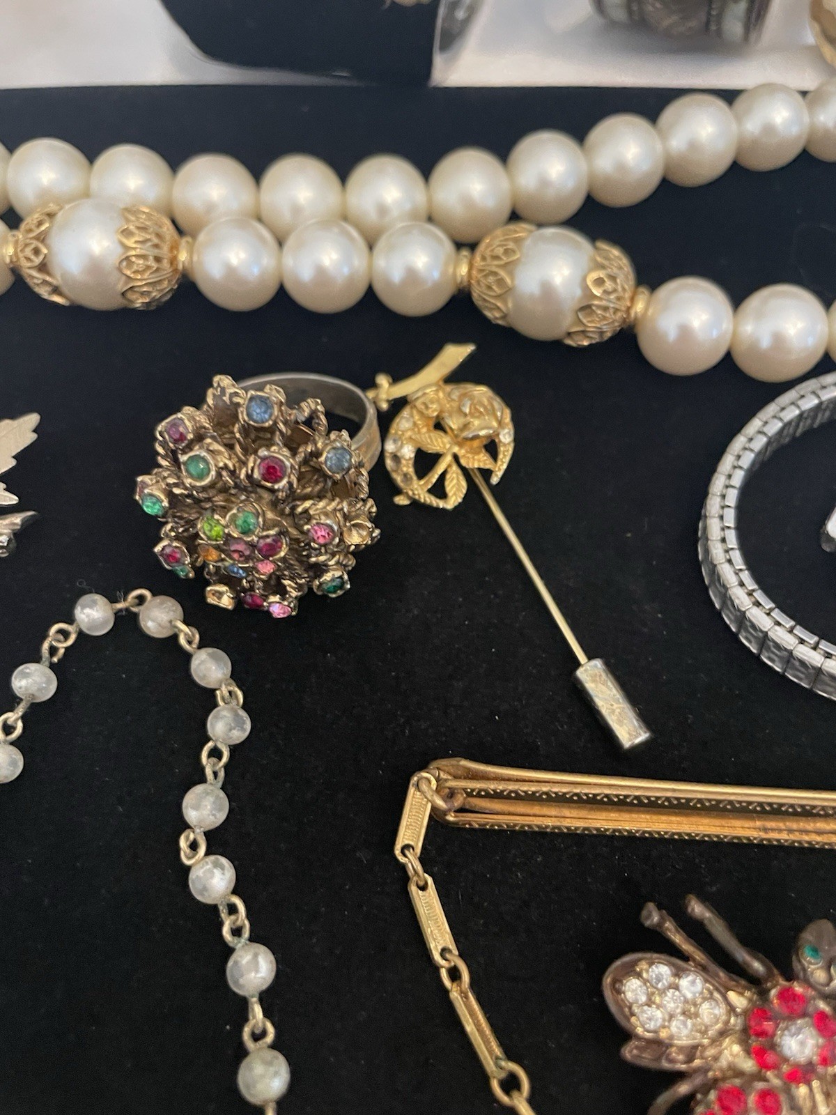 Junk Jewelry FOR CRAFTS WEAR PICS 1 & 2 Necklaces Watches Brooch Some SIGNED #3