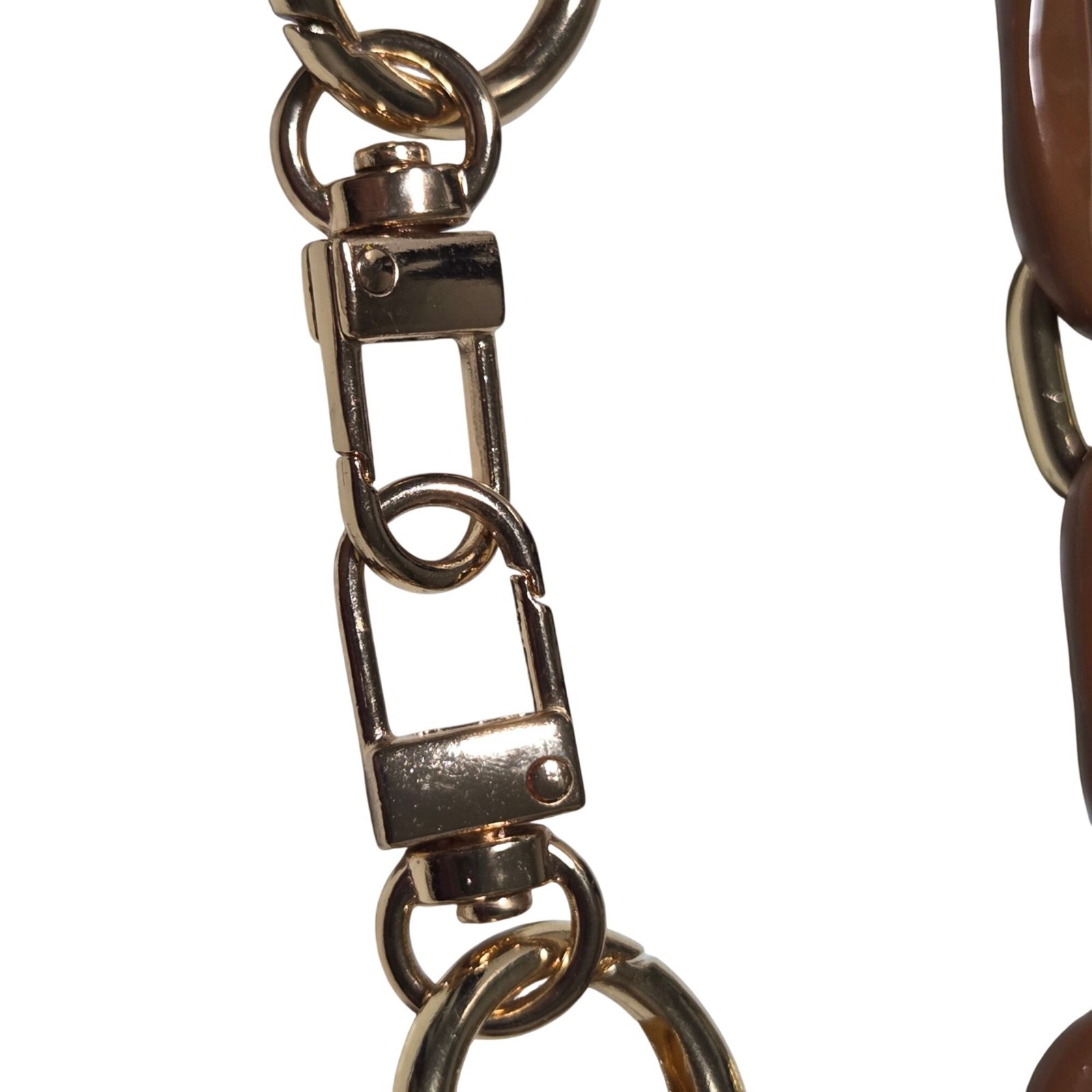 Chunky Brown Chain Necklace Acrylic Links Modern Contemporary Urban Streetwear