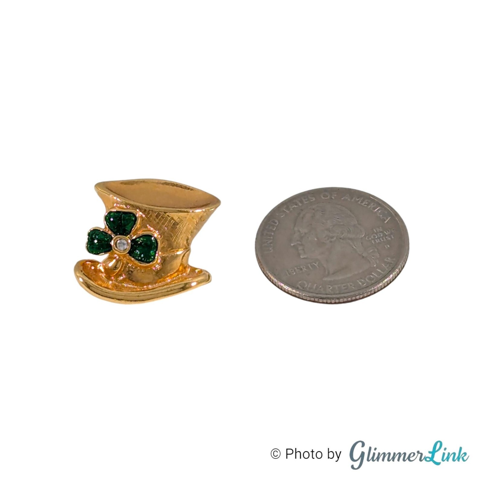 Vintage 90s Avon Hats Off To Luck Lucky Leprechaun Hat Gold Tone Pin