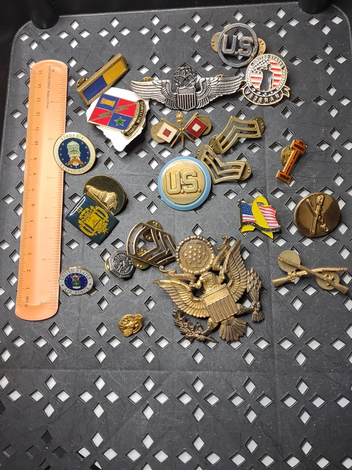 Lot Of Military Themed Pins Military Pin Lot DSTAC