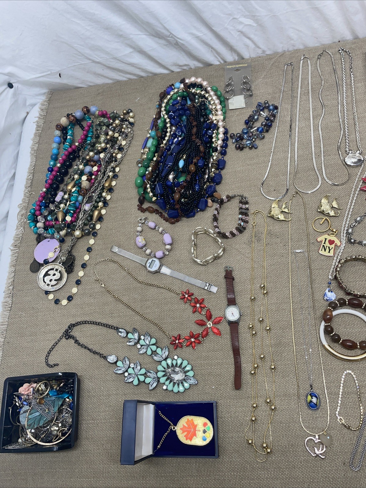 Vintage Jewelry Lot Of 300pieces 10+lbs Monet Trifari Napier..$ Sterling + 14k