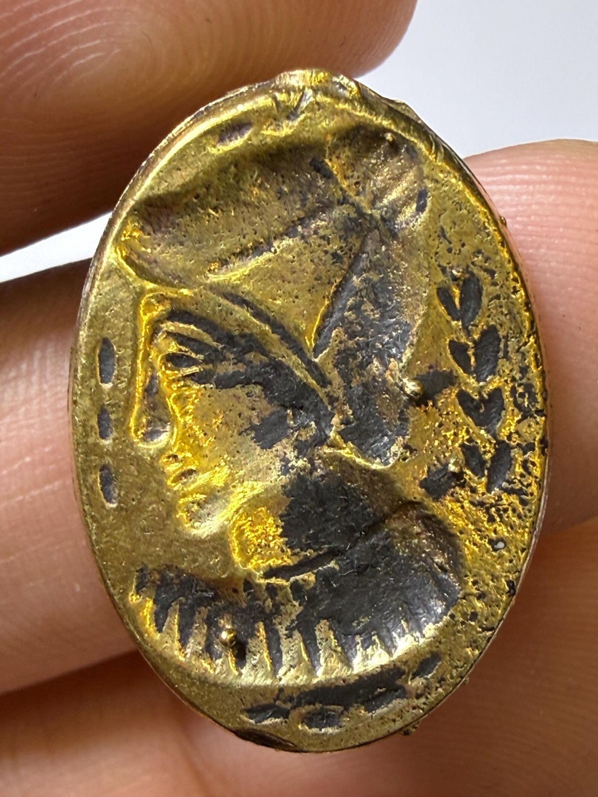 Antique Greek Bactrian Bronze Ring – Indo Intaglio Ring Size 9 US