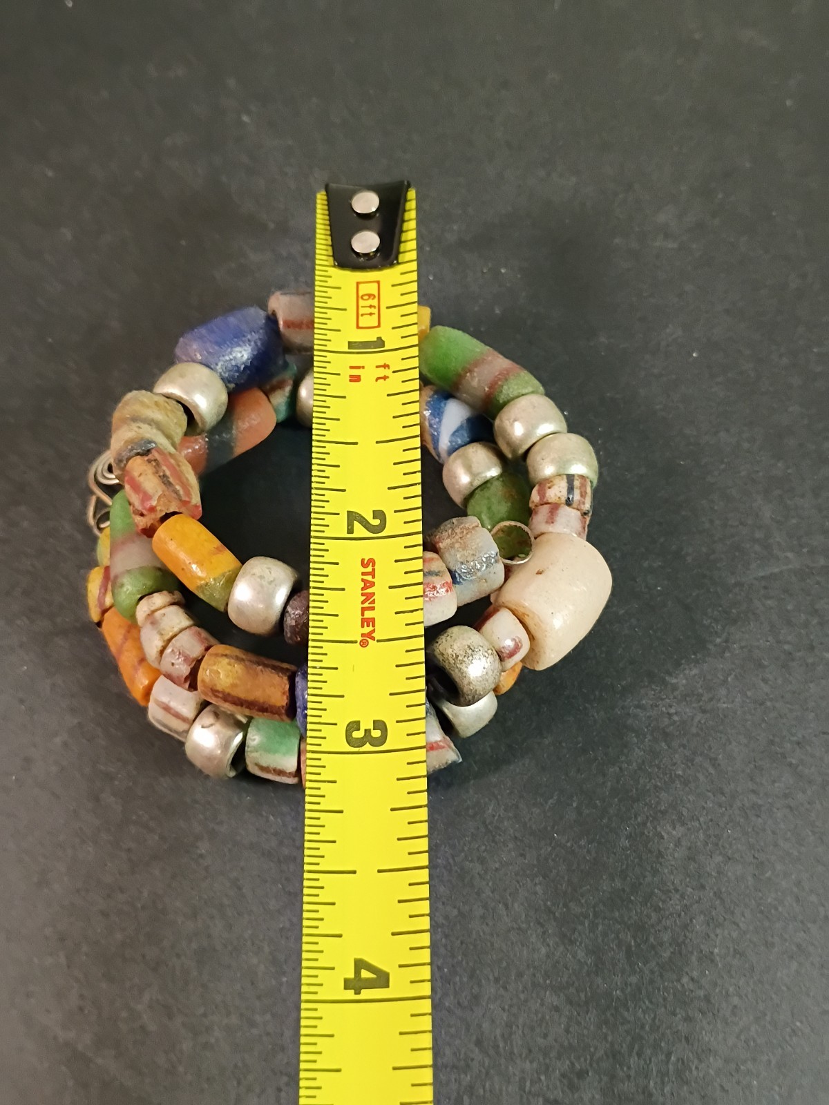 Vintage African Powder Glass Trade Beads Bracelet