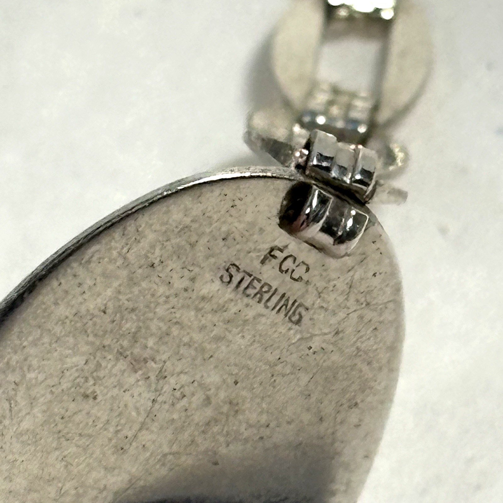 Vintage Signed FCC Sterling ID Bracelet Engravable 7″