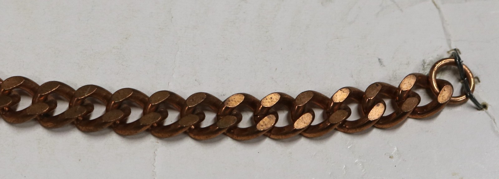 Vintage NEW Old Stock COPPER Curb Link Bracelet on Original Card
