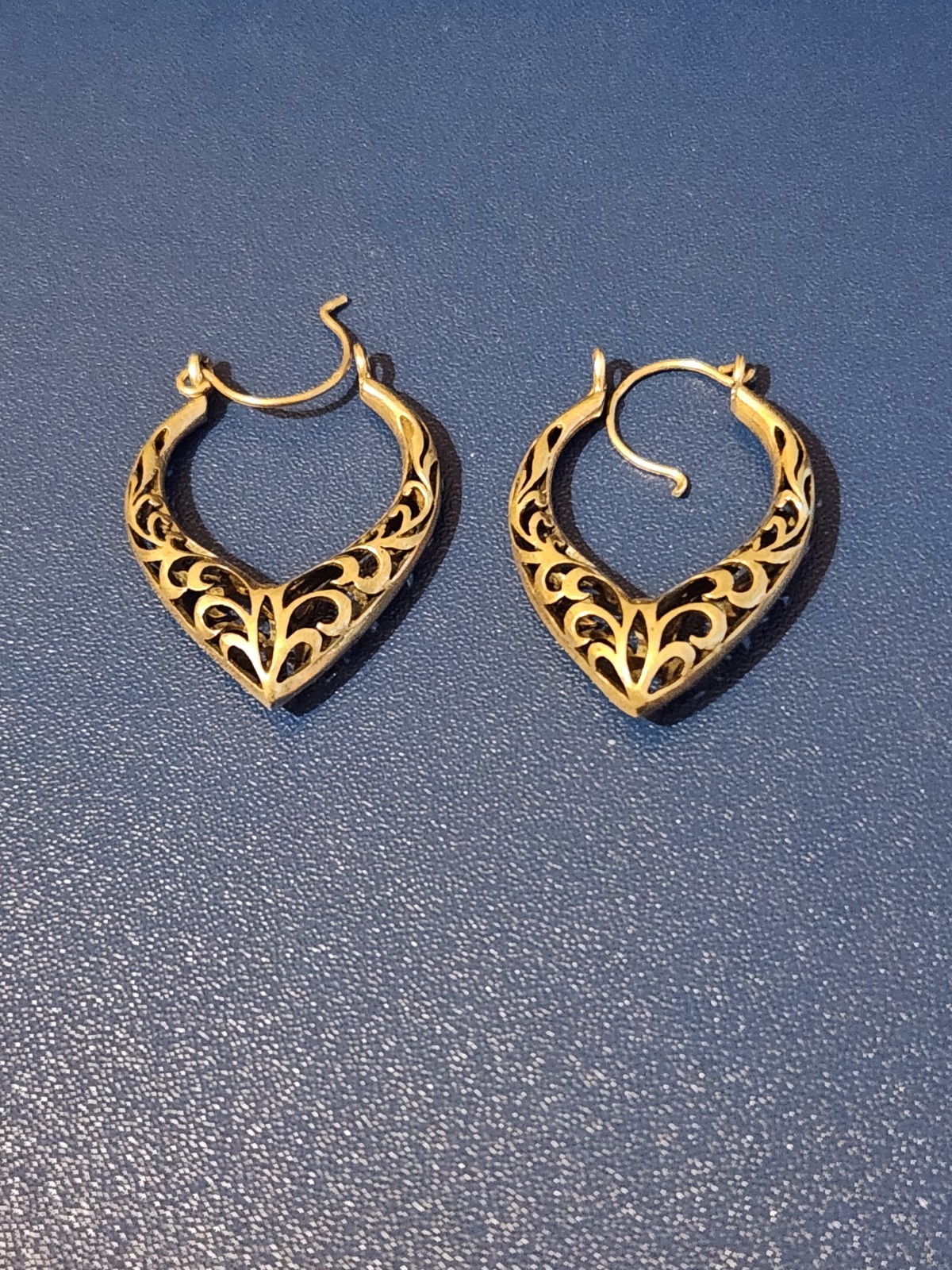 Sterling Silver Floral Design Dangle Earrings