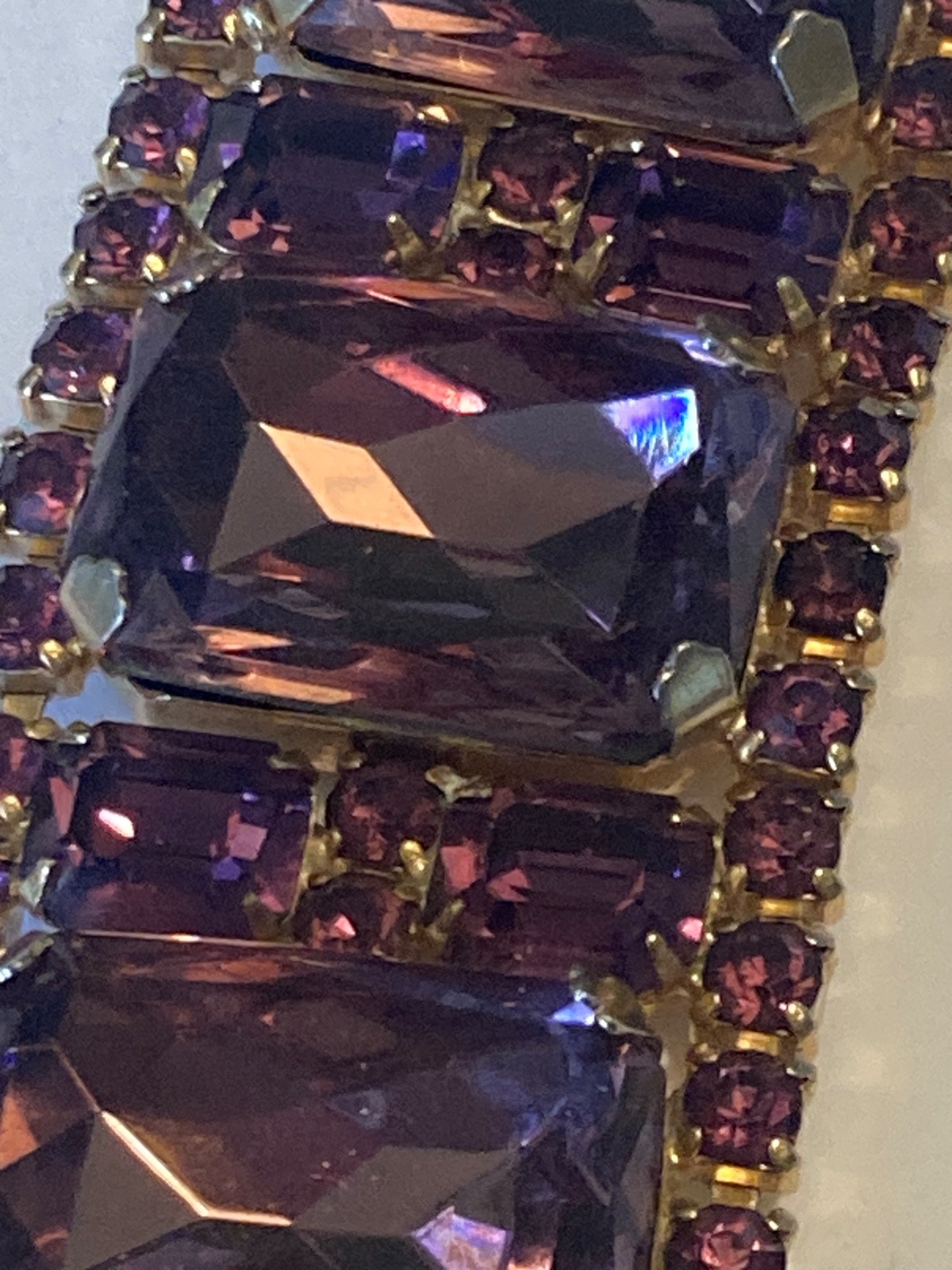 READ ALL- Monster 50s very Purple bracelet for repair-part there-7″