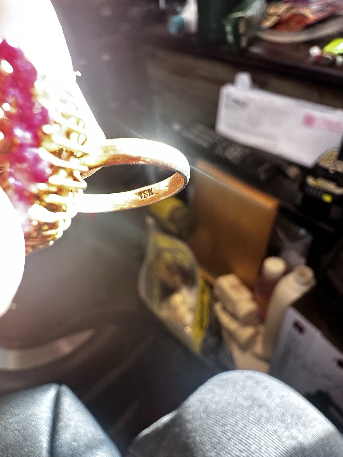 VINTAGE RARE FUSCHIA SAPHIRE COCKTAIL RING