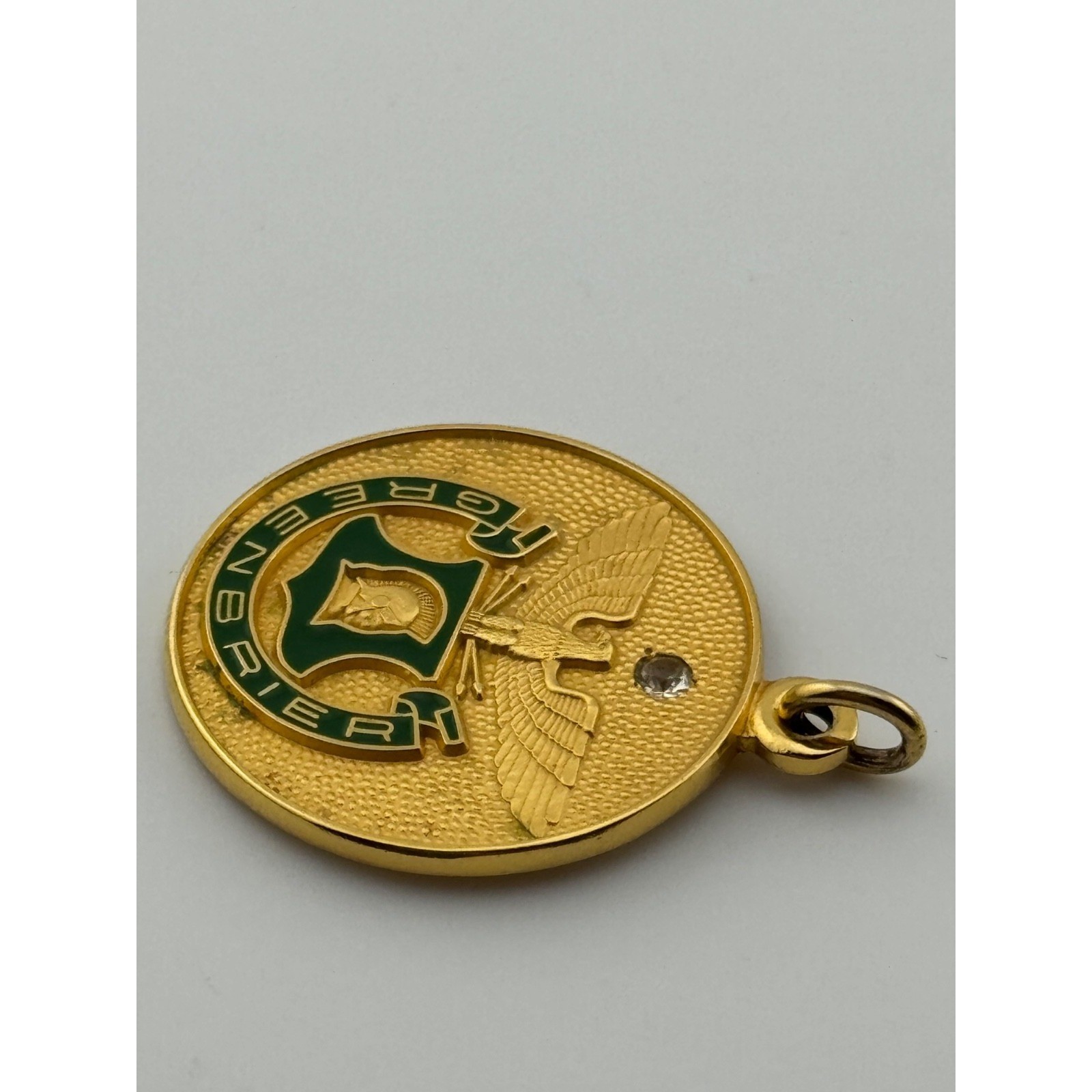 Vintage Greenbrier Military School Gold Filled GF Enamel Pendant Lewisburg WV