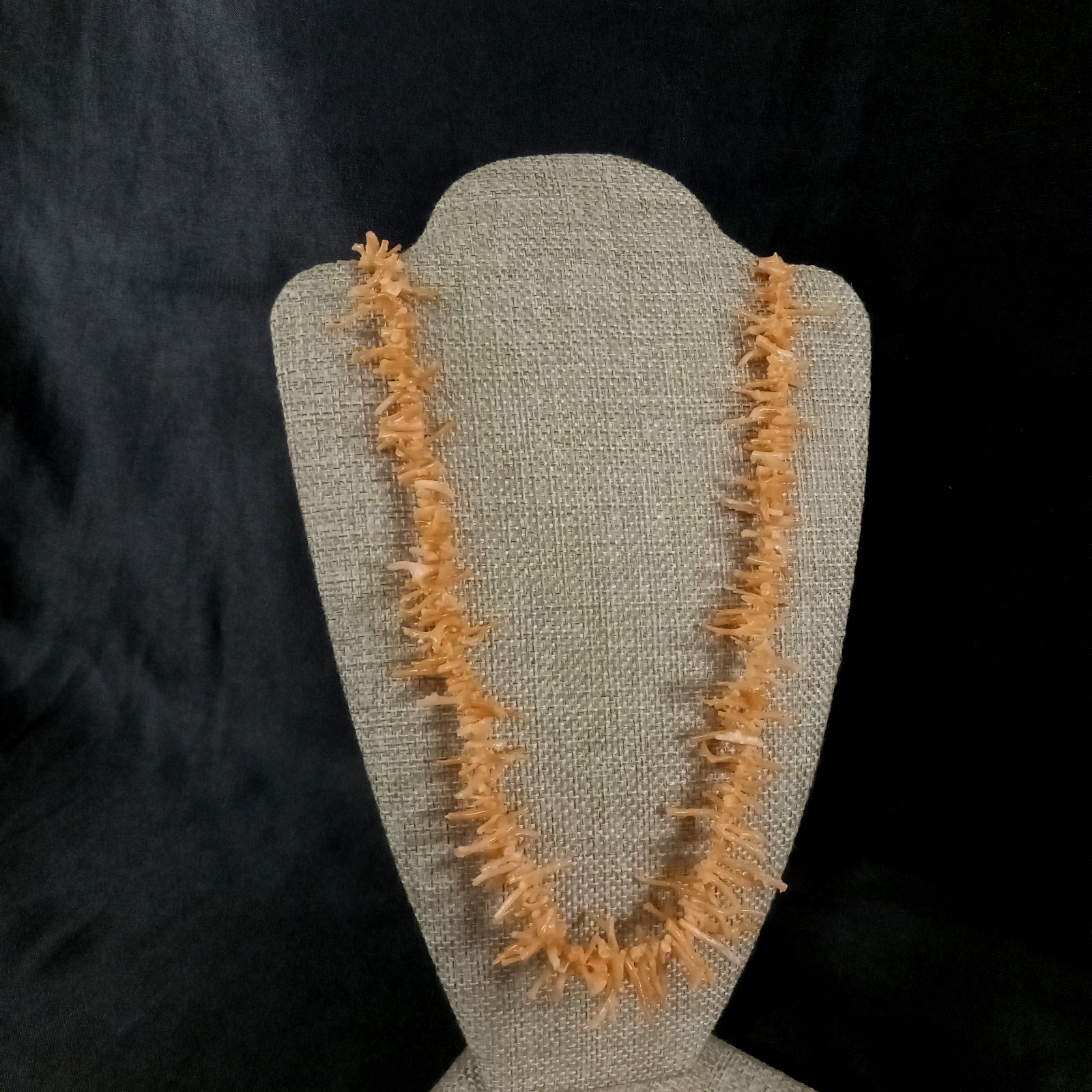 Vintage Kauai Pink Coral Branch Twist Necklace 12in Handmade Hawaii Authentic