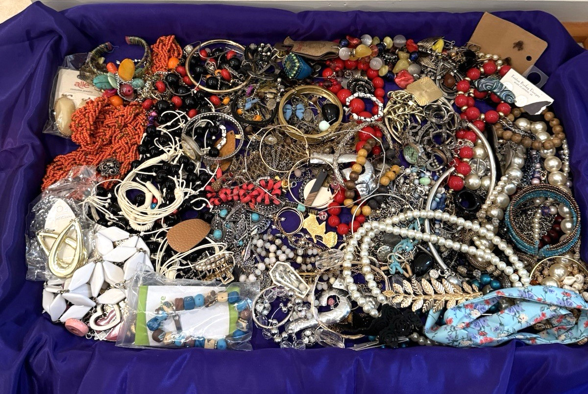 Vintage To Now Unsearched Untested Jewelry Lot X, 5 lb. 8 oz.