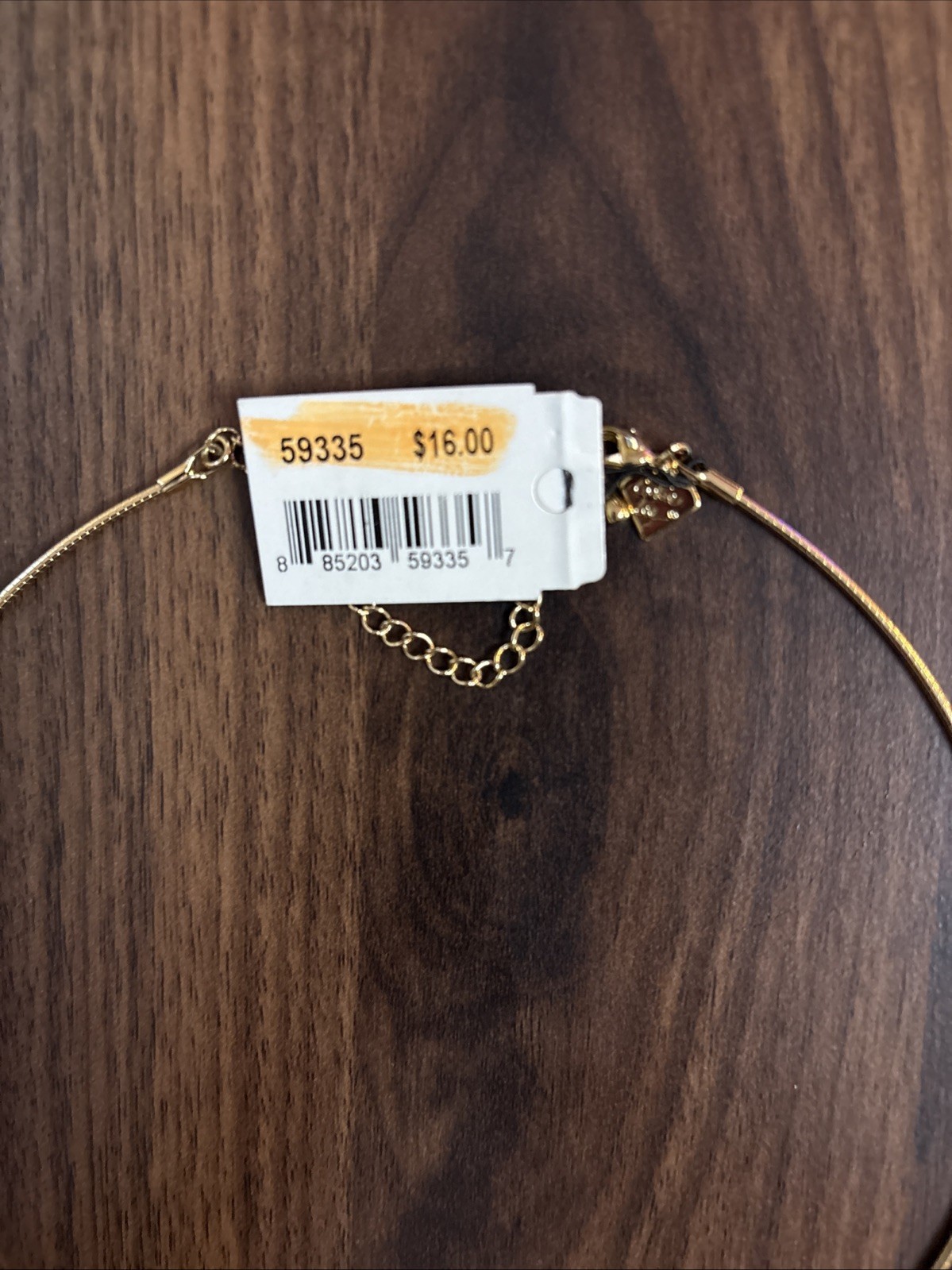Vintage Cookie Lee Gold Tone Wire Choker Necklace