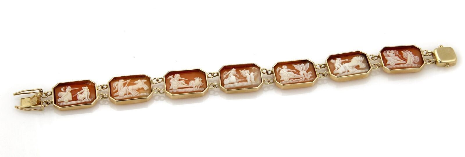 Seven Days Cameo 14k Rose Gold Bracelet Seven Days Roman Gods