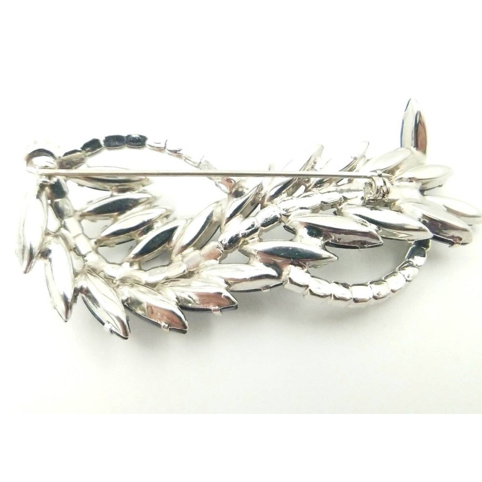Vintage Rhinestone Clef Shaped Brooch Rare 40s-50s Book Piece – Retro Music Gift