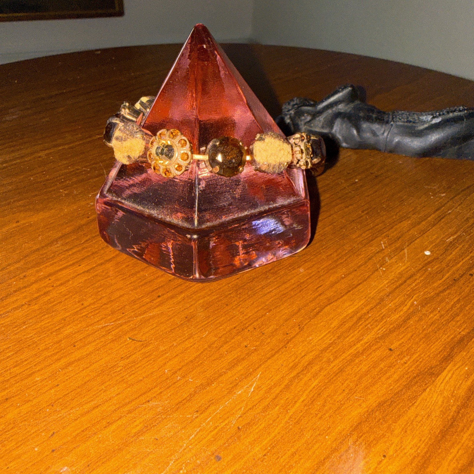 Vintage Amber Mariana Crystal Bracelet With Animal Prints