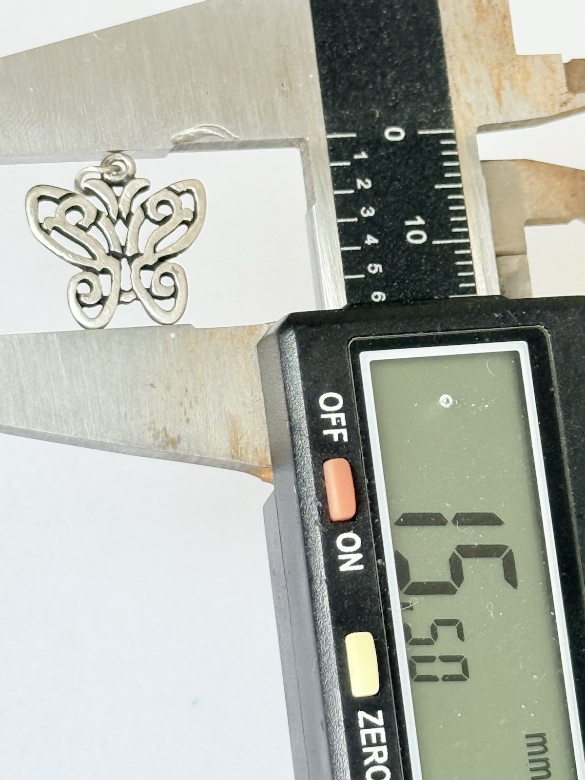 Vintage Retired James Avery Lace Wing Butterfly Pendant Charm Sterling Silver
