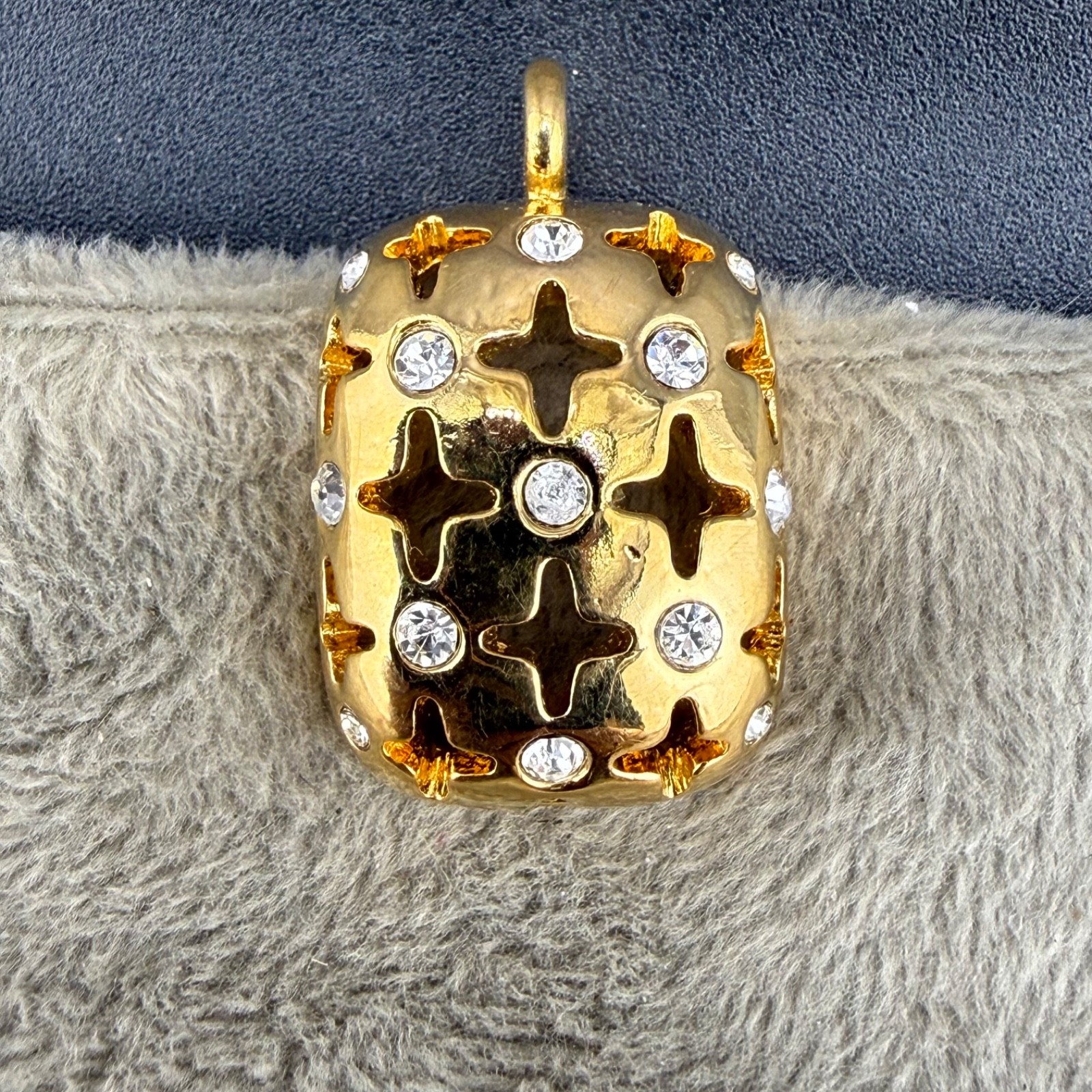 Vintage Swarovski Pendant Gold Tone