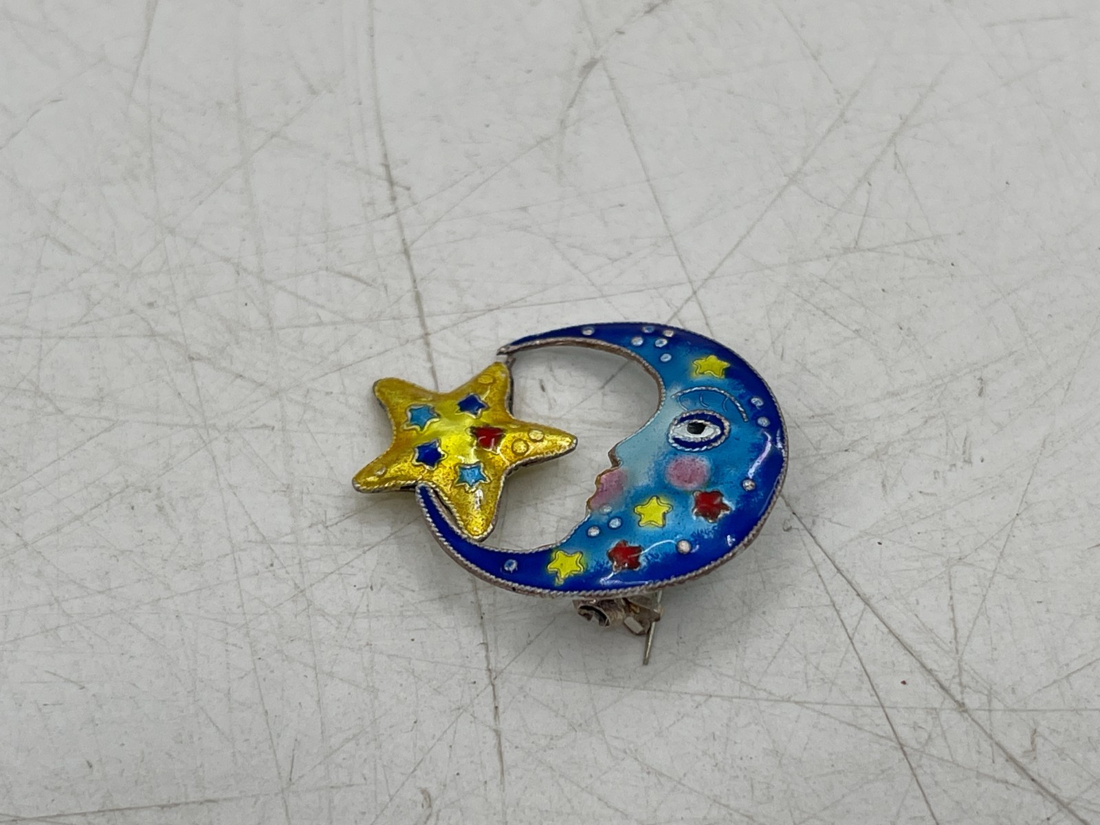 Crest Moon and Star Brooch See Pictures