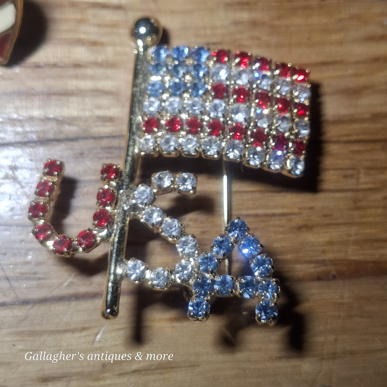 Vintage RED WHITE BLUE American Flag Jewelry Lot Patriotic USA 4th Of July 140