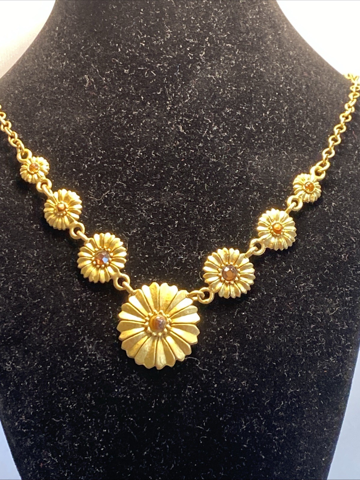 Vintage Eivind Hillestad Flowers Necklace EH Signed 18”