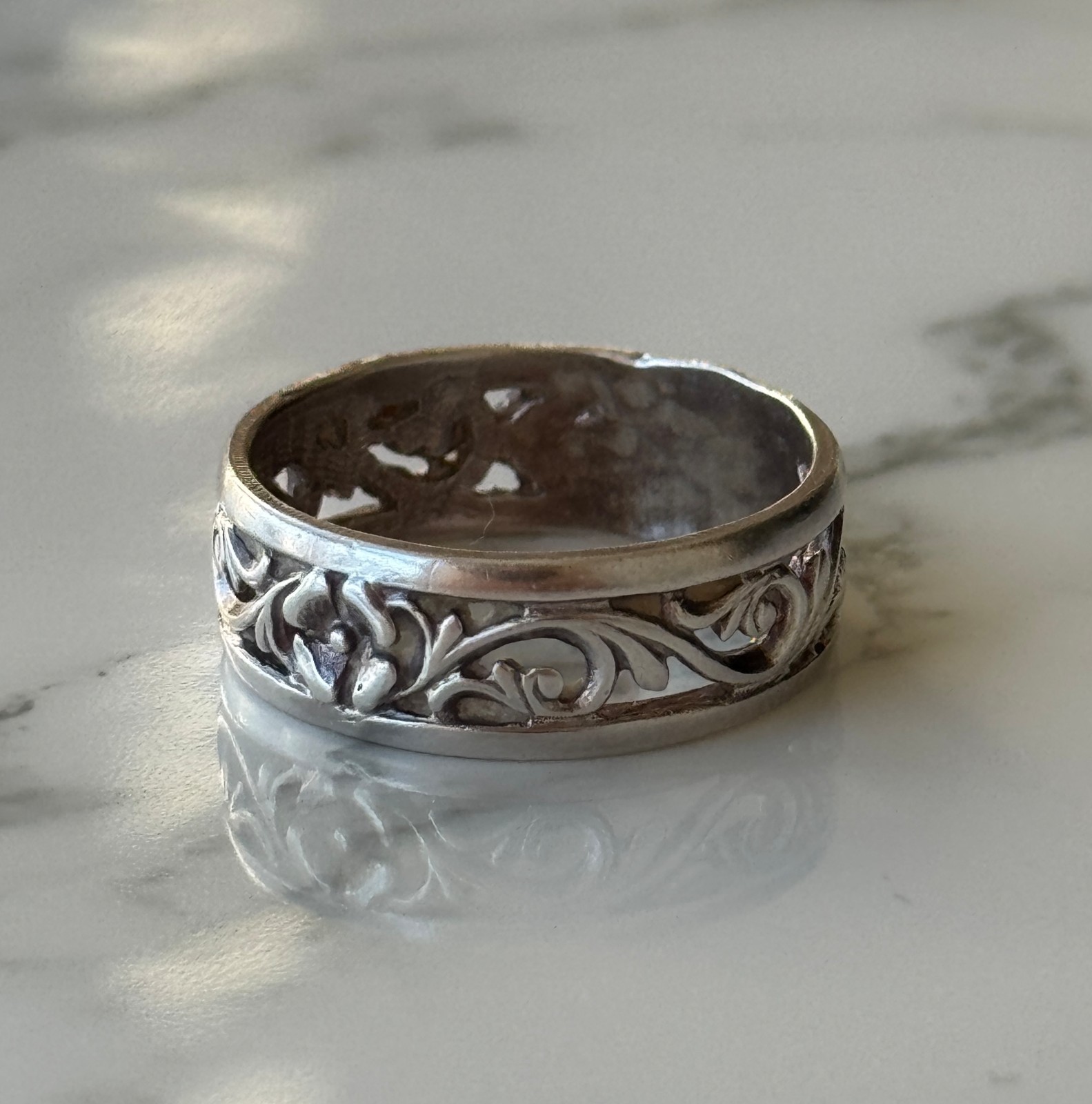 Vintage USSR Ring Silver 916 Size 9 / 19 Soviet Jewelry