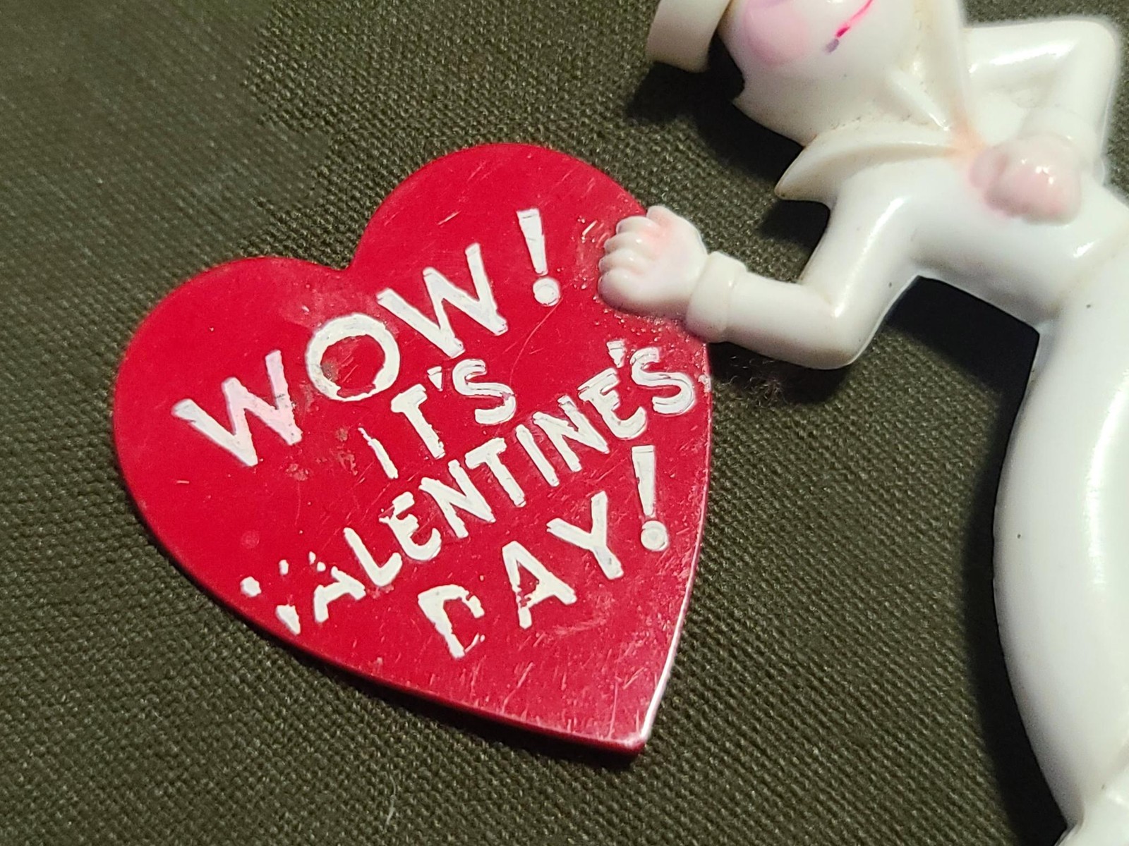 Vintage 1940s Valentine’s Day Sailor Pin WWII Novelty Brooch US Navy Sweetheart