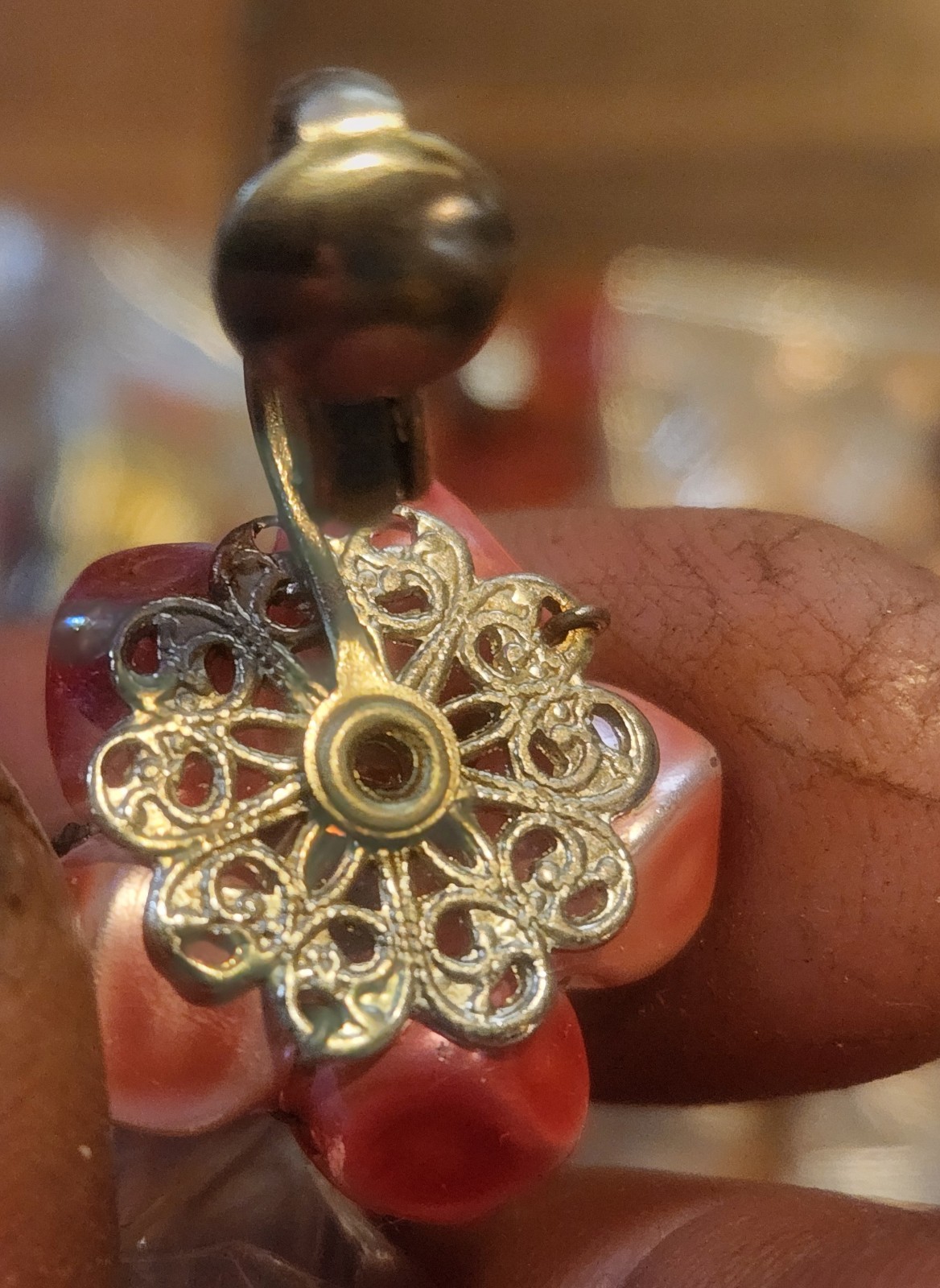 Vintage Flower Bloom Clip-On Earring Lot of 15 Signed Hong Kong Japan & Unsigned