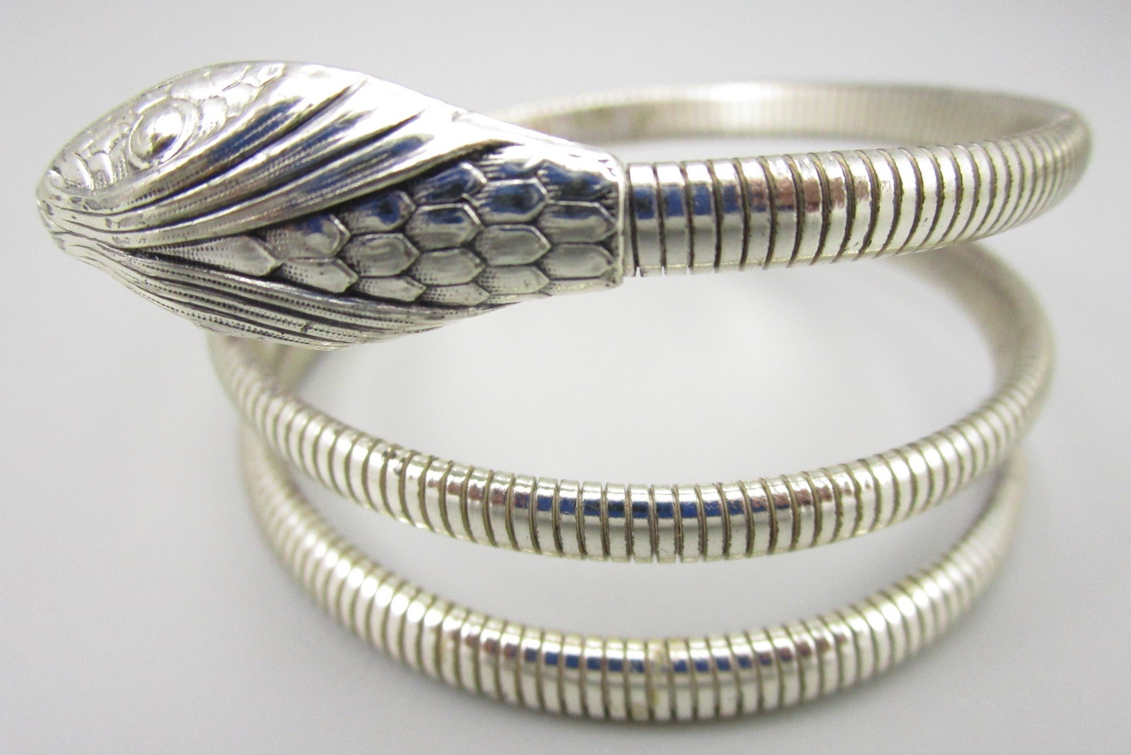 UNUSUAL FORSTNER 1940’S STERLING DOUBLE COIL SNAKE WRAP BRACELET 26G