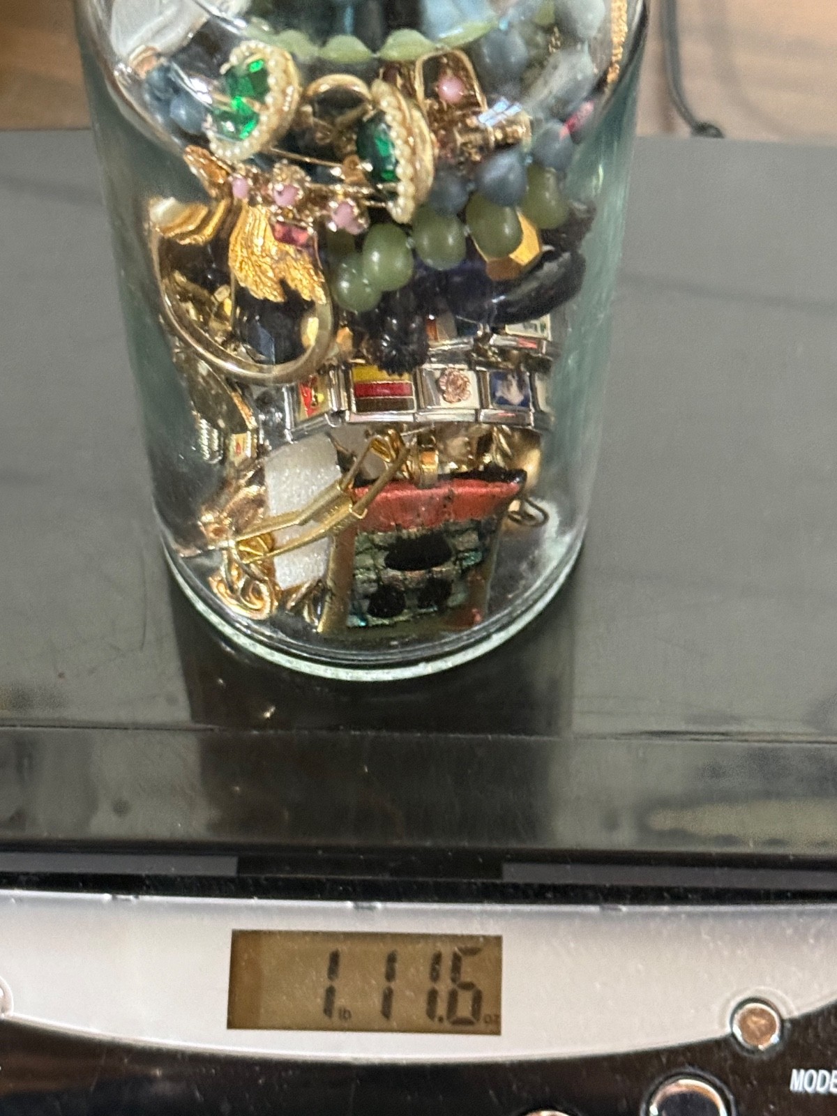 Mystery Estate Costume Jewelry Jar Mixed Lot All Wearable