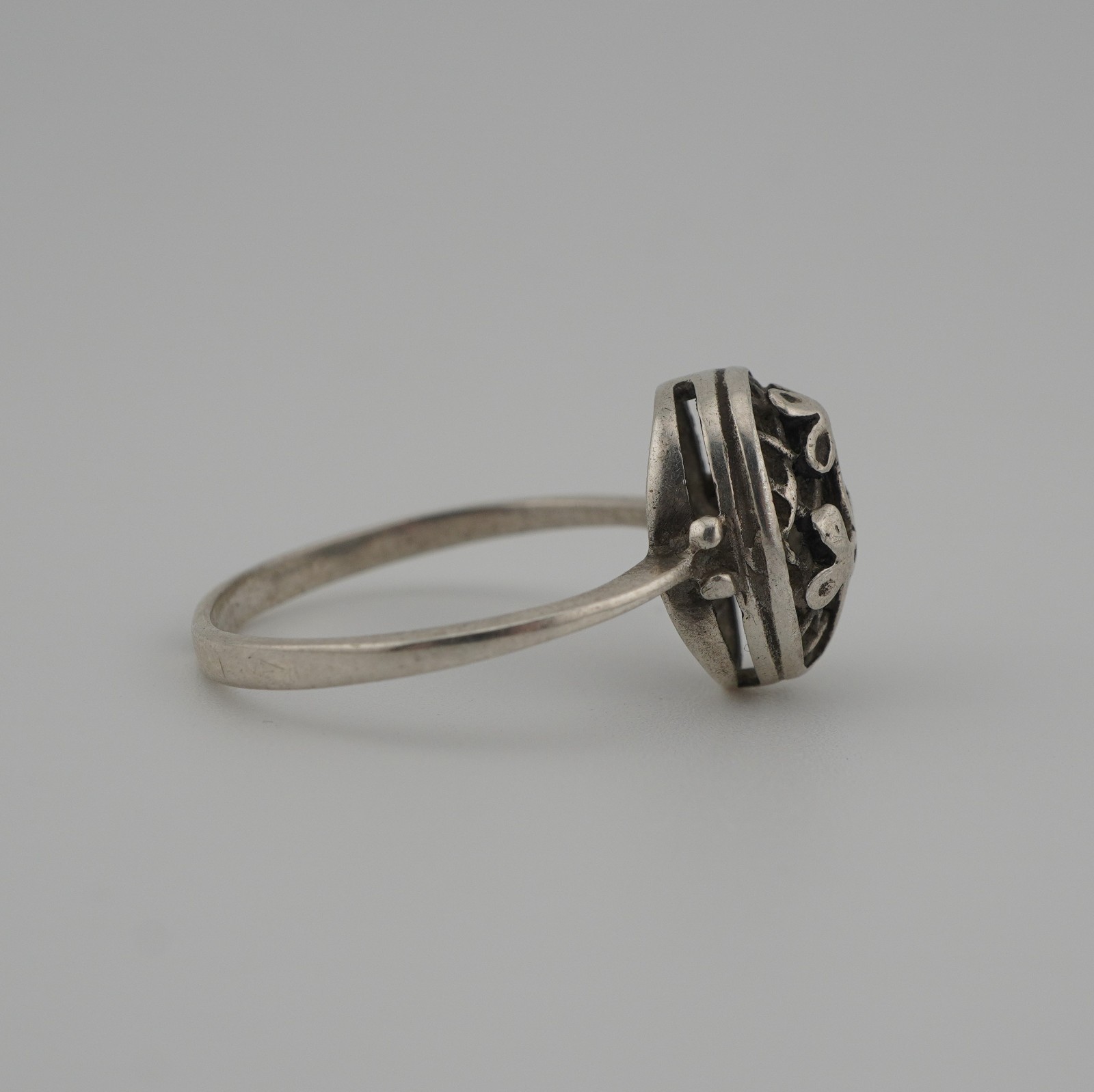USSR 875 Silver Ring – Vintage Soviet Women’s Jewelry Size 9 / 19