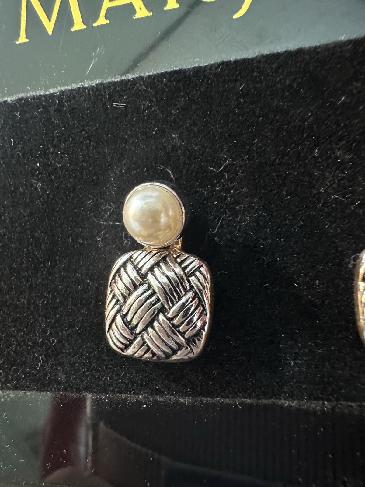 Vintage Mary Kay Gold & Silver Pierced Fashion Earrings