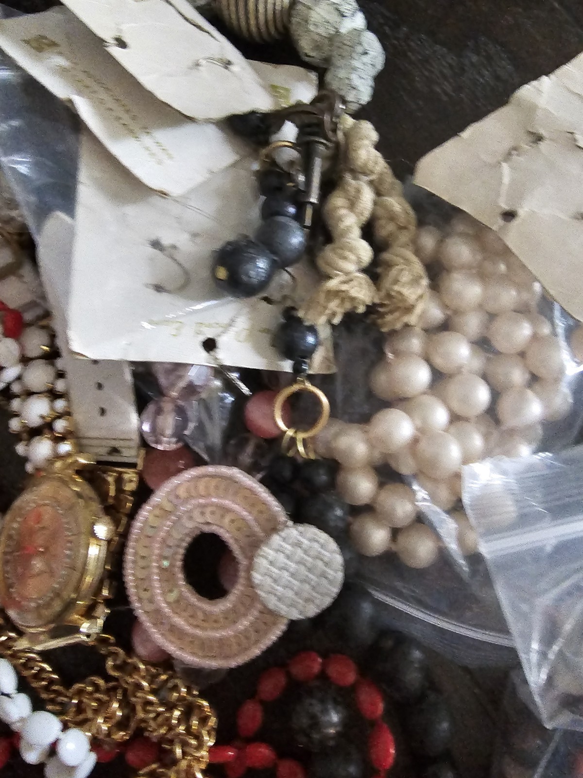3LB 9OZ Lot of Unsearched Jewelry Repair Craft Wear Lot