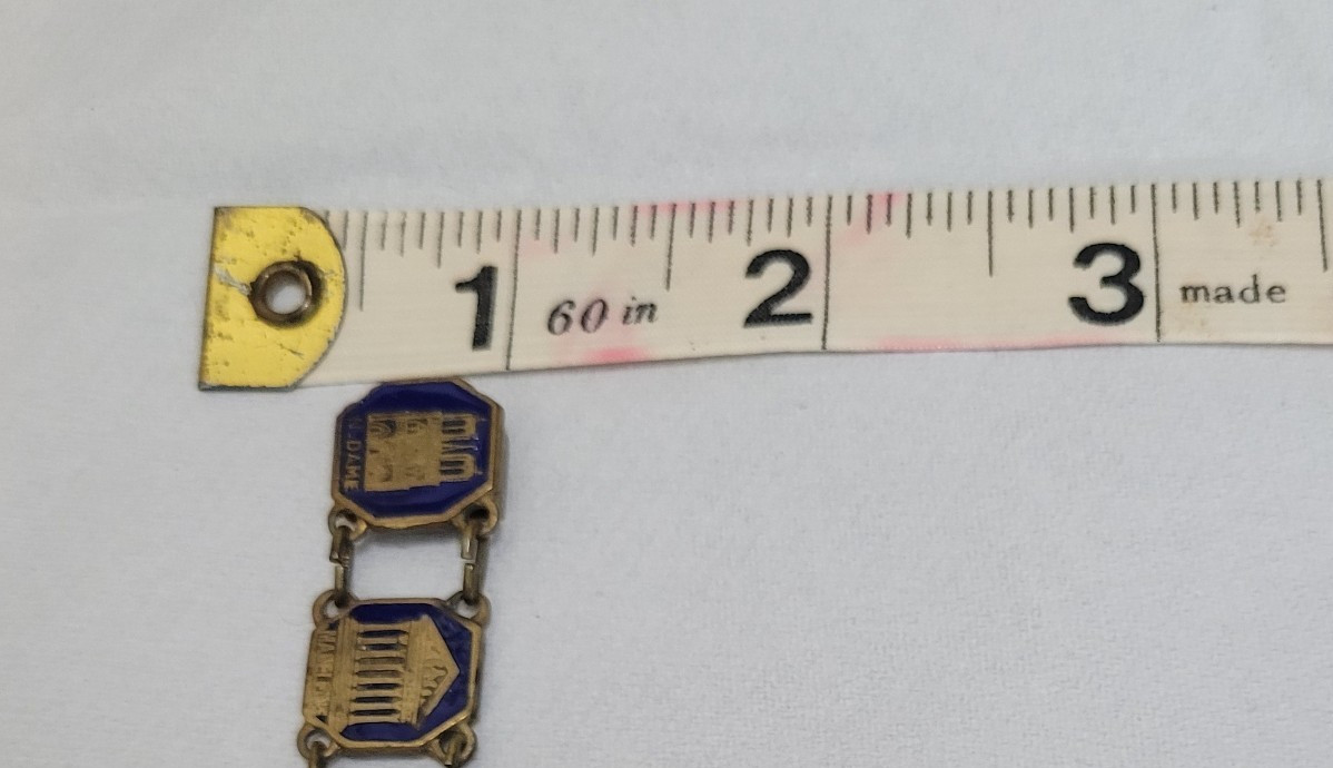 Paris France Souvenir Monuments Etched Enamel Link Brass Clasp Vintage Bracelet