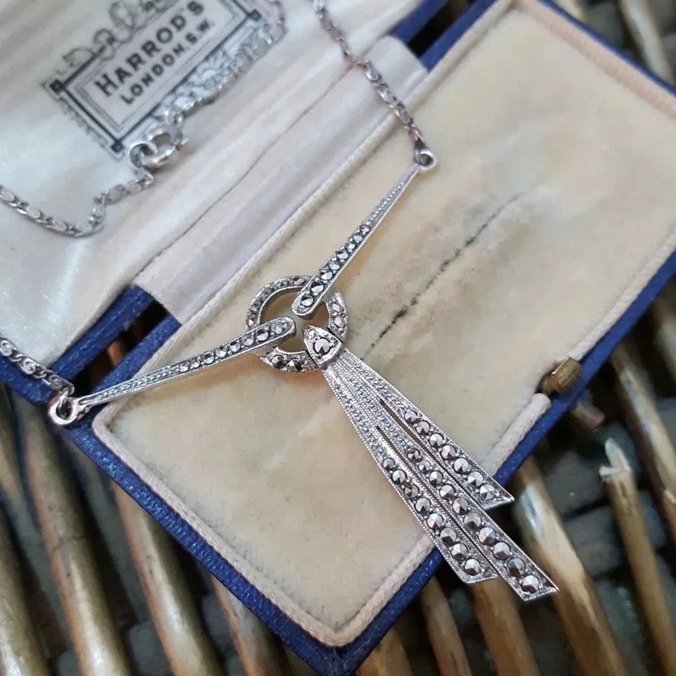 Art Deco Style Lab Created Diamond Anniversary Wedding 14K White Gold FN Pendant