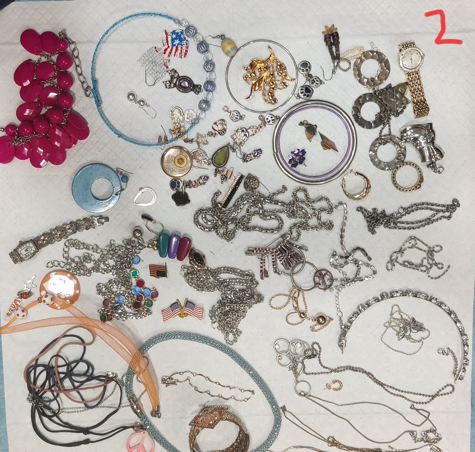 1.5 Lb. Bag Of Estate Costume Jewelry Parts/Pieces
