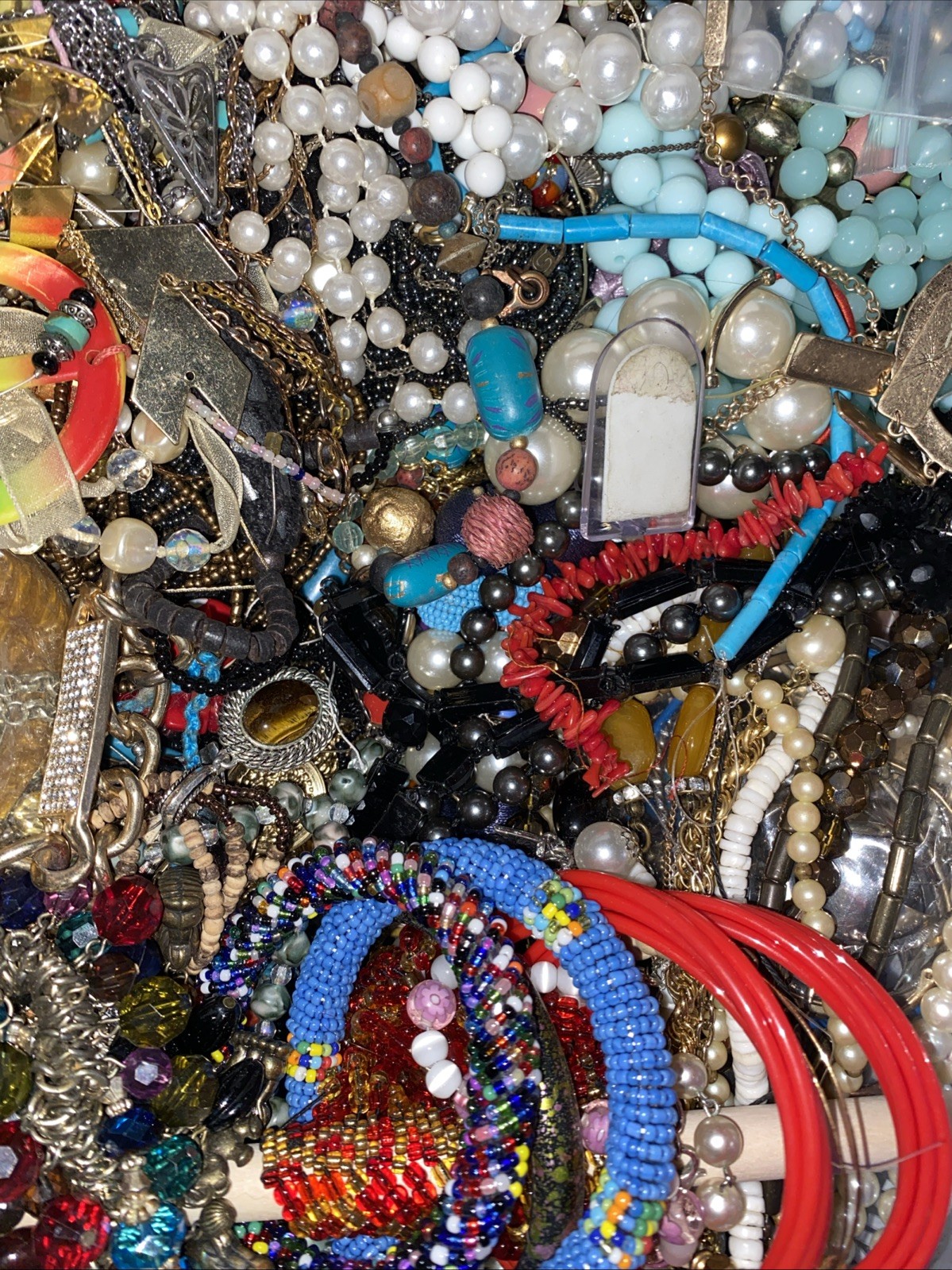 FREE SHIP Jewelry Lot Over 1 LB Pound VTG NEW Retro Y2K MCM Fashion Mystery Mix