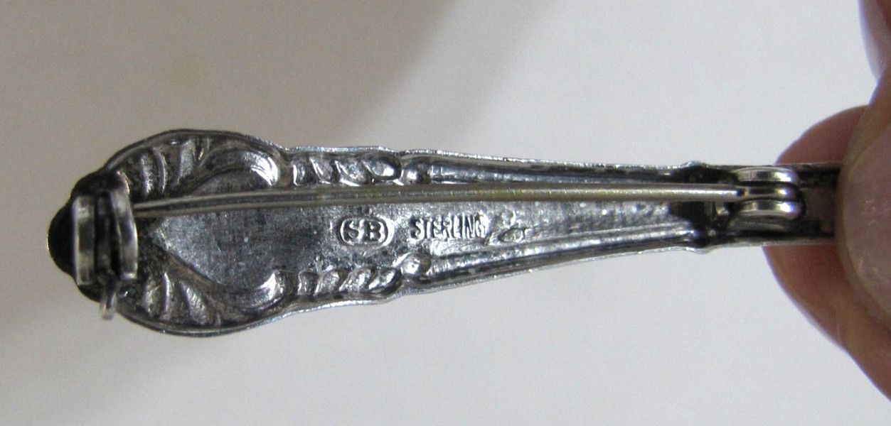 Vintage Sterling Silver Spoon Fork Brooch Pin Set Washington DC Souvenir 2.5″ SB