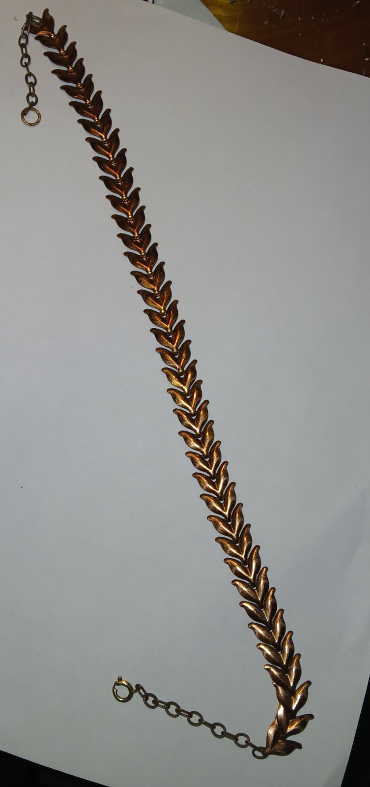 Copper linked arrows 14″ choker necklace vintage