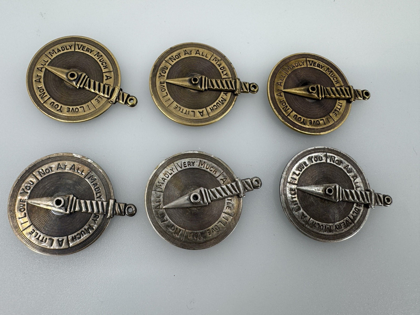 Love Spinner Silver And Brass Toned Jewelry Finding Stamping