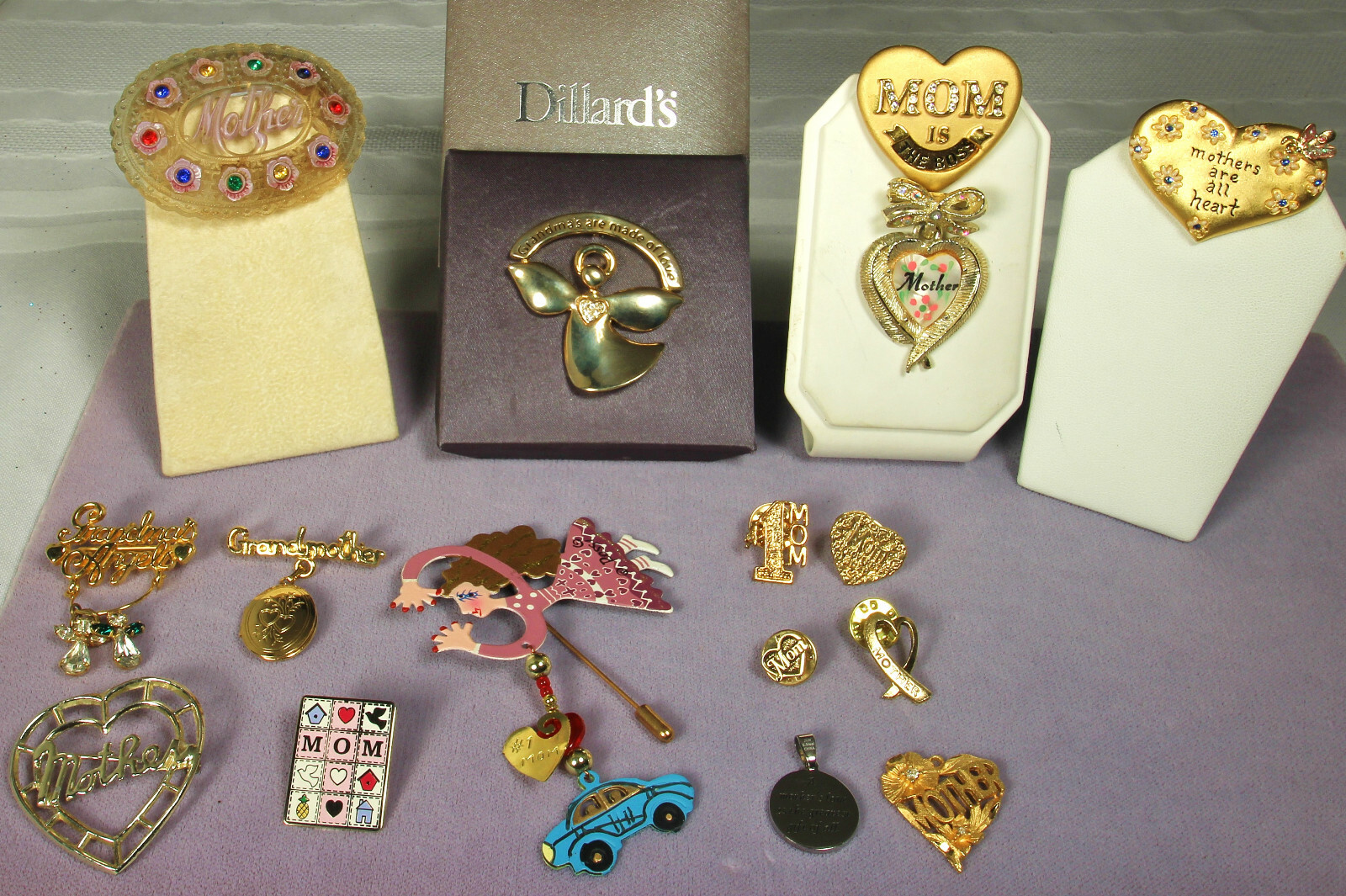 MOTHER GRANDMOTHER Jewelry Lot Hearts Locket Rossi Dillards 1920s to Now