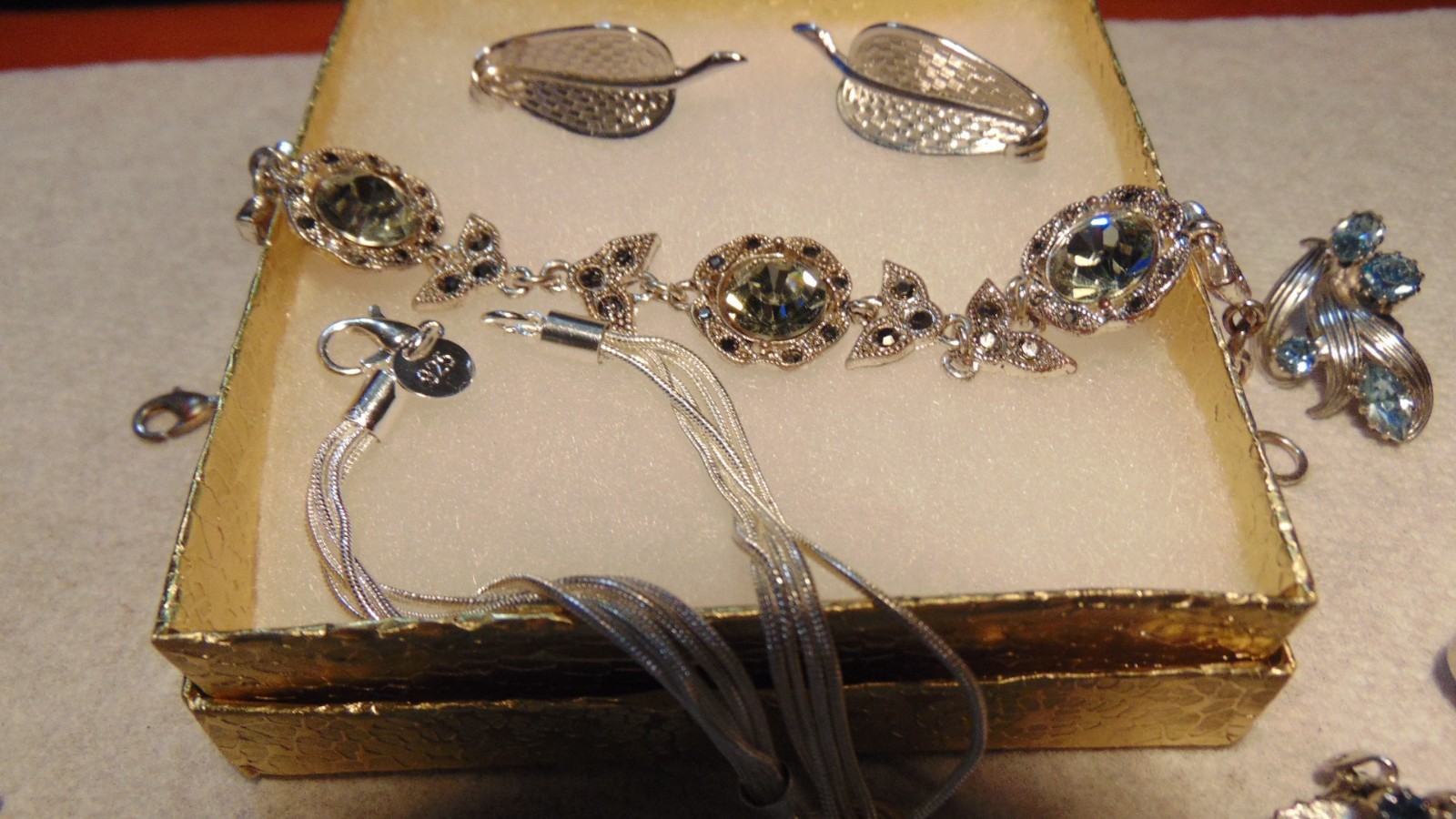 Vintage, Junk Drawer, Costume Jewelry Lot, All Wearable, No Missing Stones