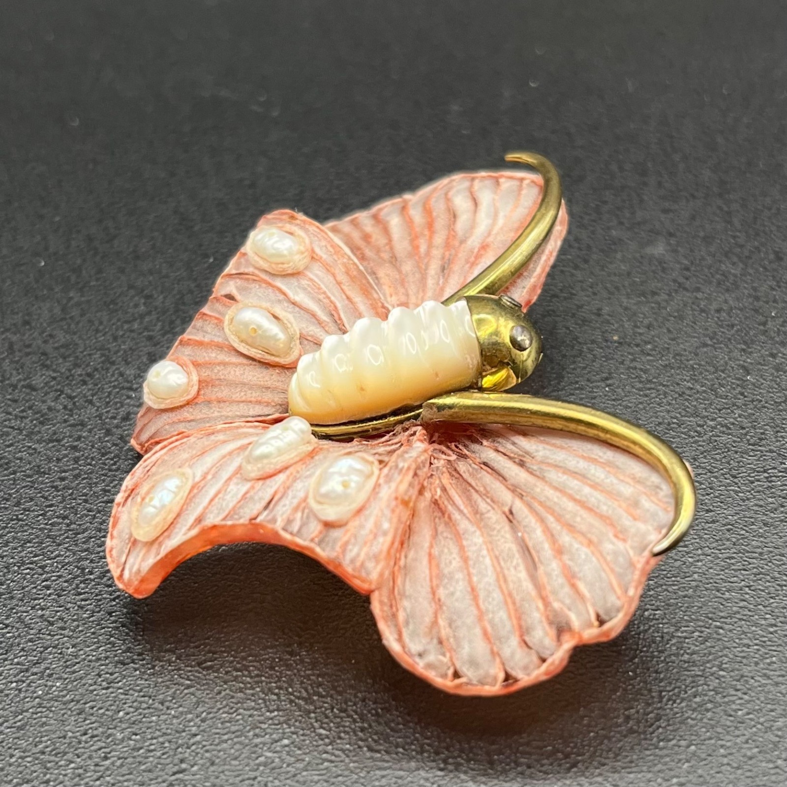 Fabrice Paris Large Butterfly Brooch – Acetate, MOP & Baroque Pearls