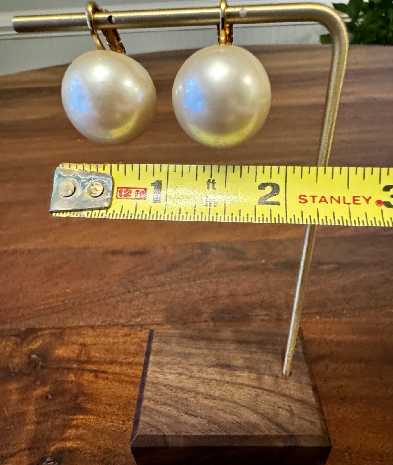 3 Pair Vintage 1980-1990s Clip On Earrings Gold Tone Faux Pearl