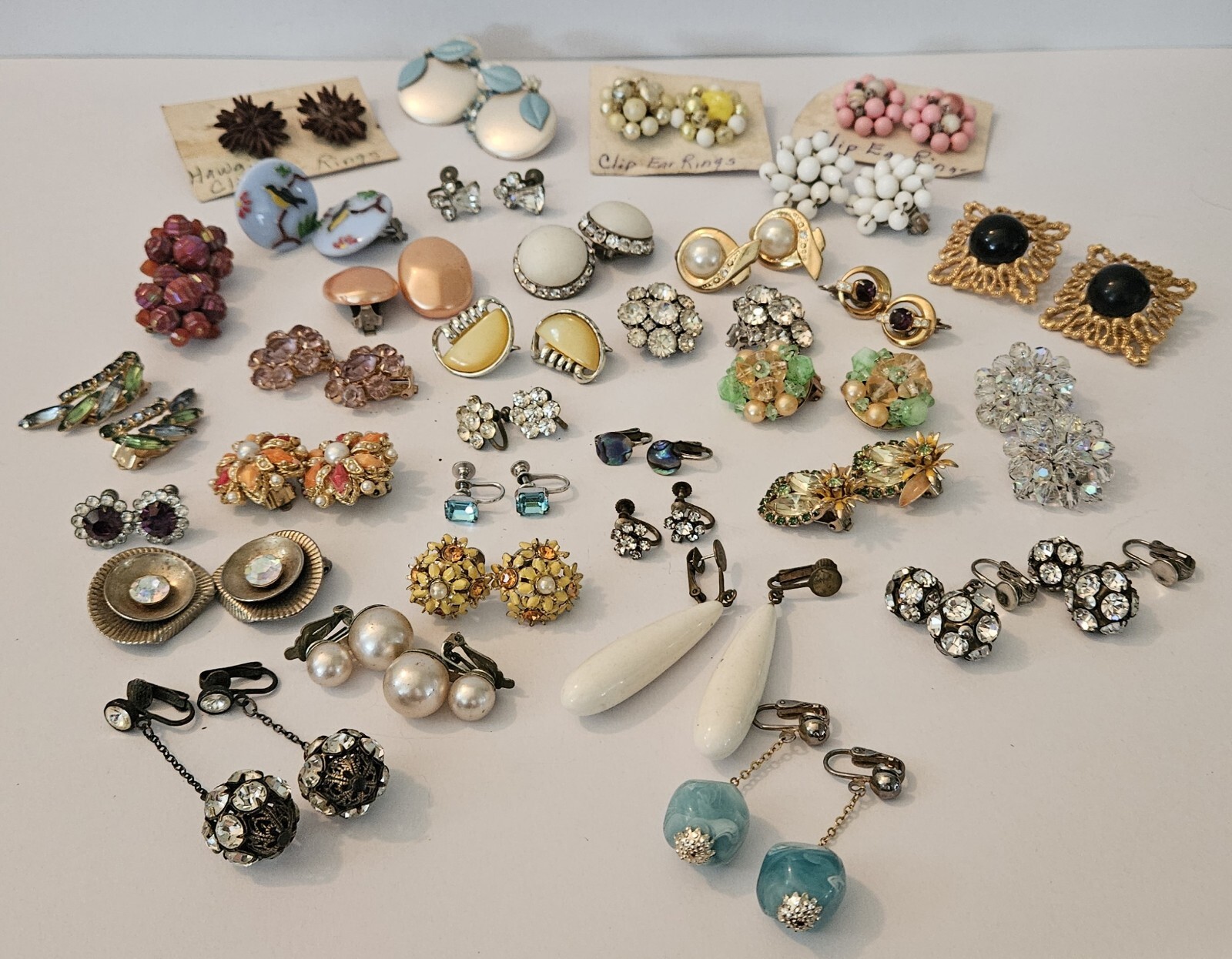 VTG Earrings Clip & Screwback Lot x33 Japan, Germany, Hong Kong Alice Caviness.