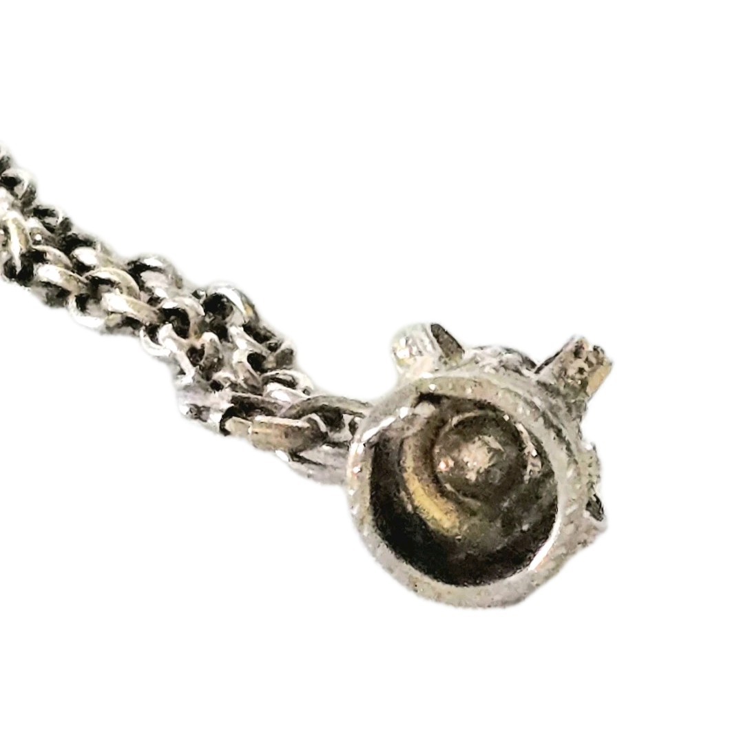 Antique European Silver Charm Bracelet – Cuckoo Clock Crown – 7.5″ – 9.86 Grams