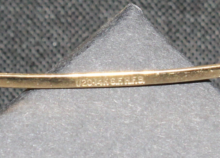 Vintage 12K Gold Filled Hinged Bangle Bracelet Etched Floral Design 4.3g