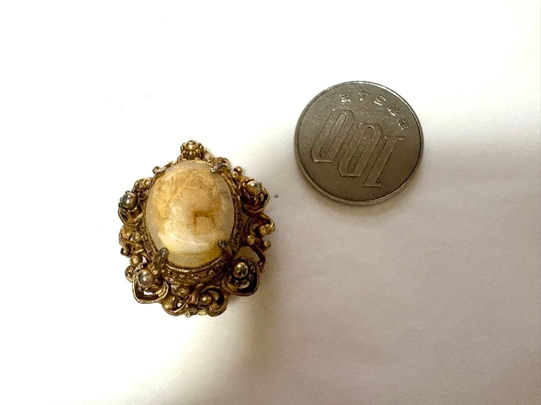 Vintage Gold Design Cameo Earrings For Men And Women