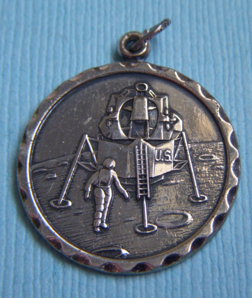 Vintage Danecraft Moon Landing July 20 1969 NASA sterling charm