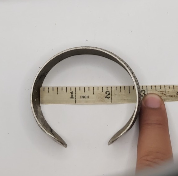 Vintage Ethnic Silver Tone Cuff Bracelet Boho Floral Geometric Stamped Wide Bang