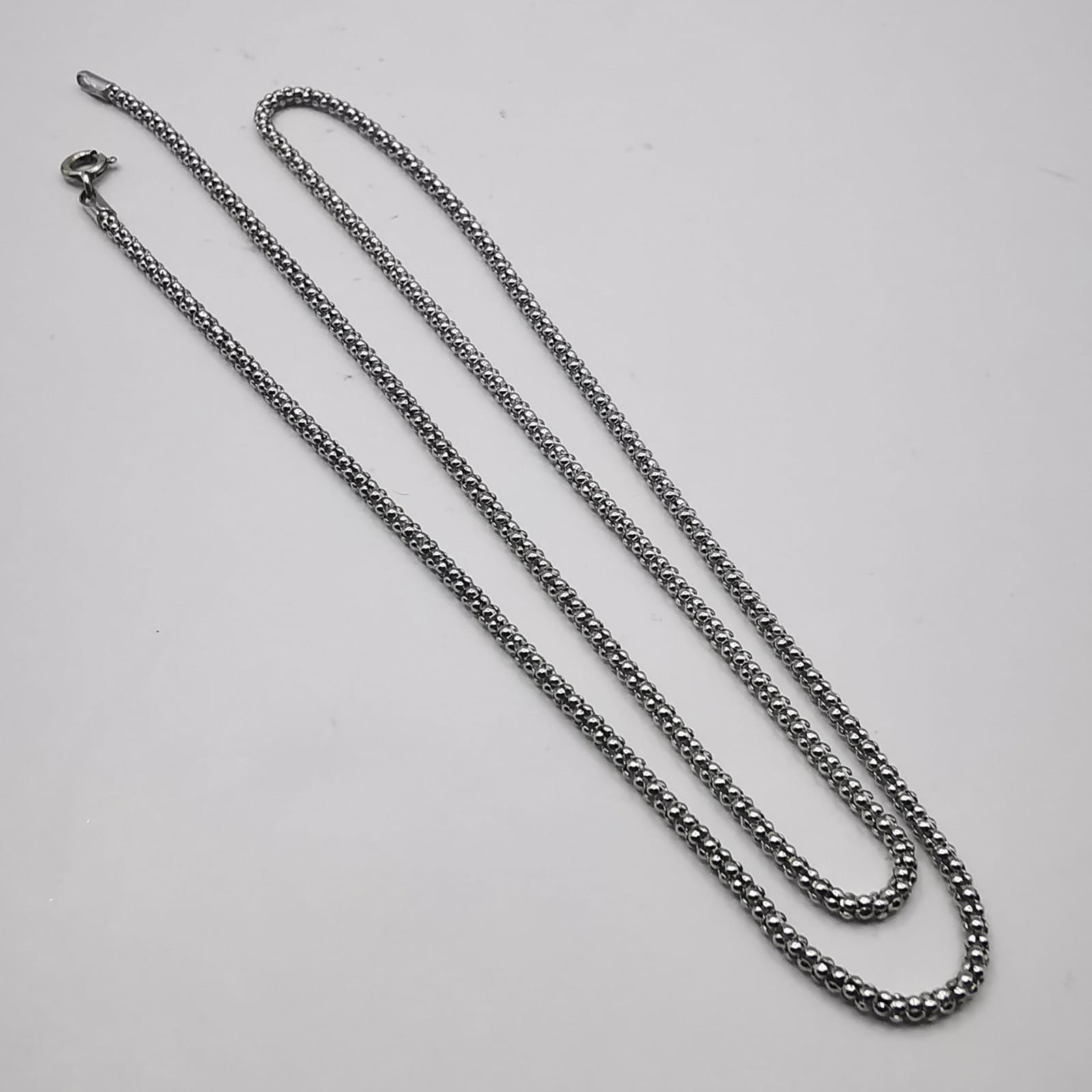 Vintage 925 Sterling Silver Chain Necklace Signed 3.44g 50.5cm (20in) 0.2cm